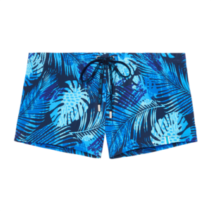 Swim shorts bleu imprimé tropical
