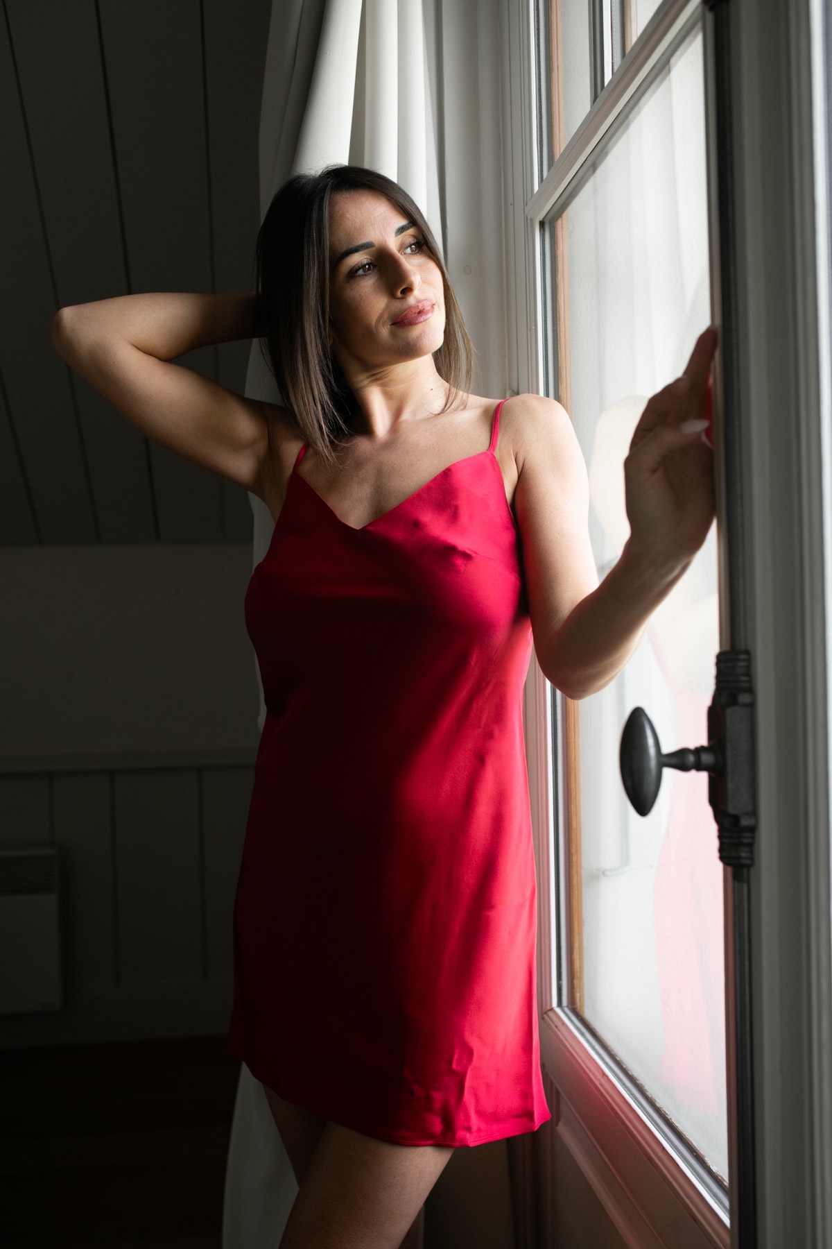 Oda - Soie Unie - Rouge – Image 3