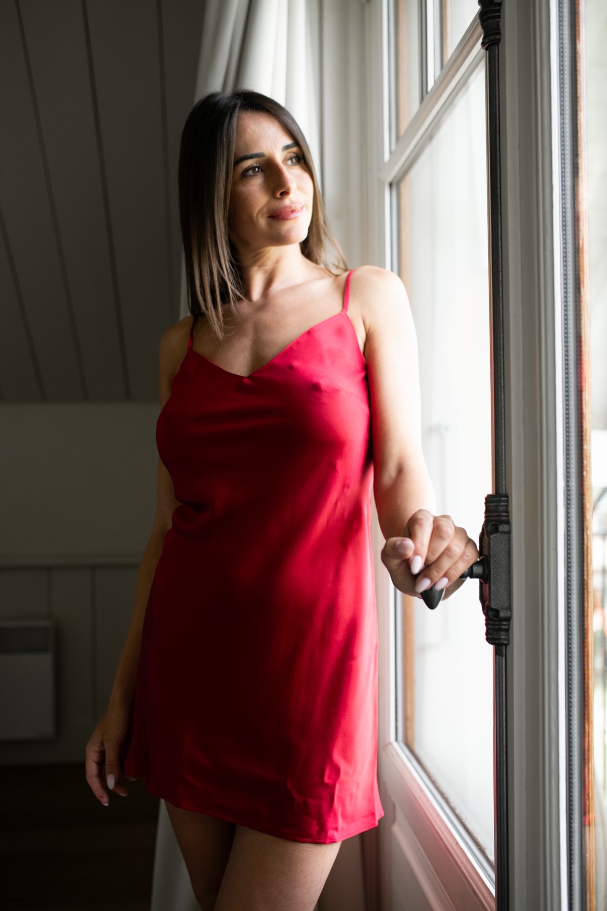 Oda - Soie Unie - Rouge – Image 4